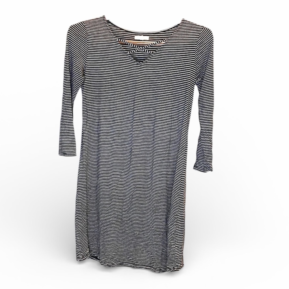 MAURICE’S Jersey Knit Tee Shirt Dress Small Black White